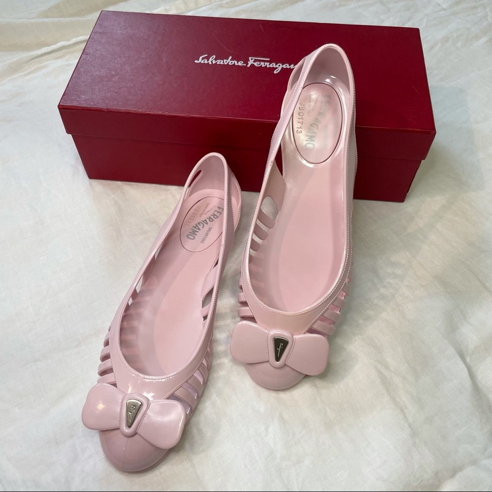 Salvatore Ferragamo Spiffy Ballet Flats Pink 8 - Picture 2 of 8